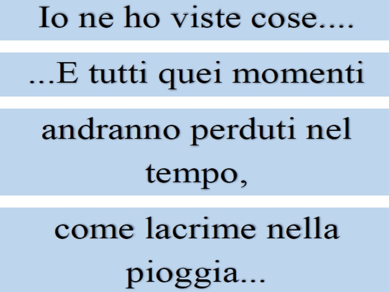 REPLICANTI. MEGLIO EVITARLI