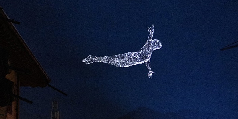 l'uomo volante - Cedric Le Borgne - Arte Sella - Borgo Valsugana