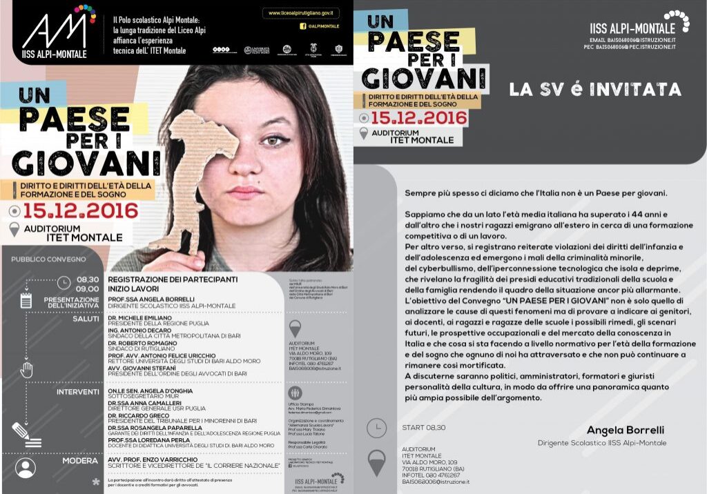 UN PAESE PER I GIOVANI LOCANDINA